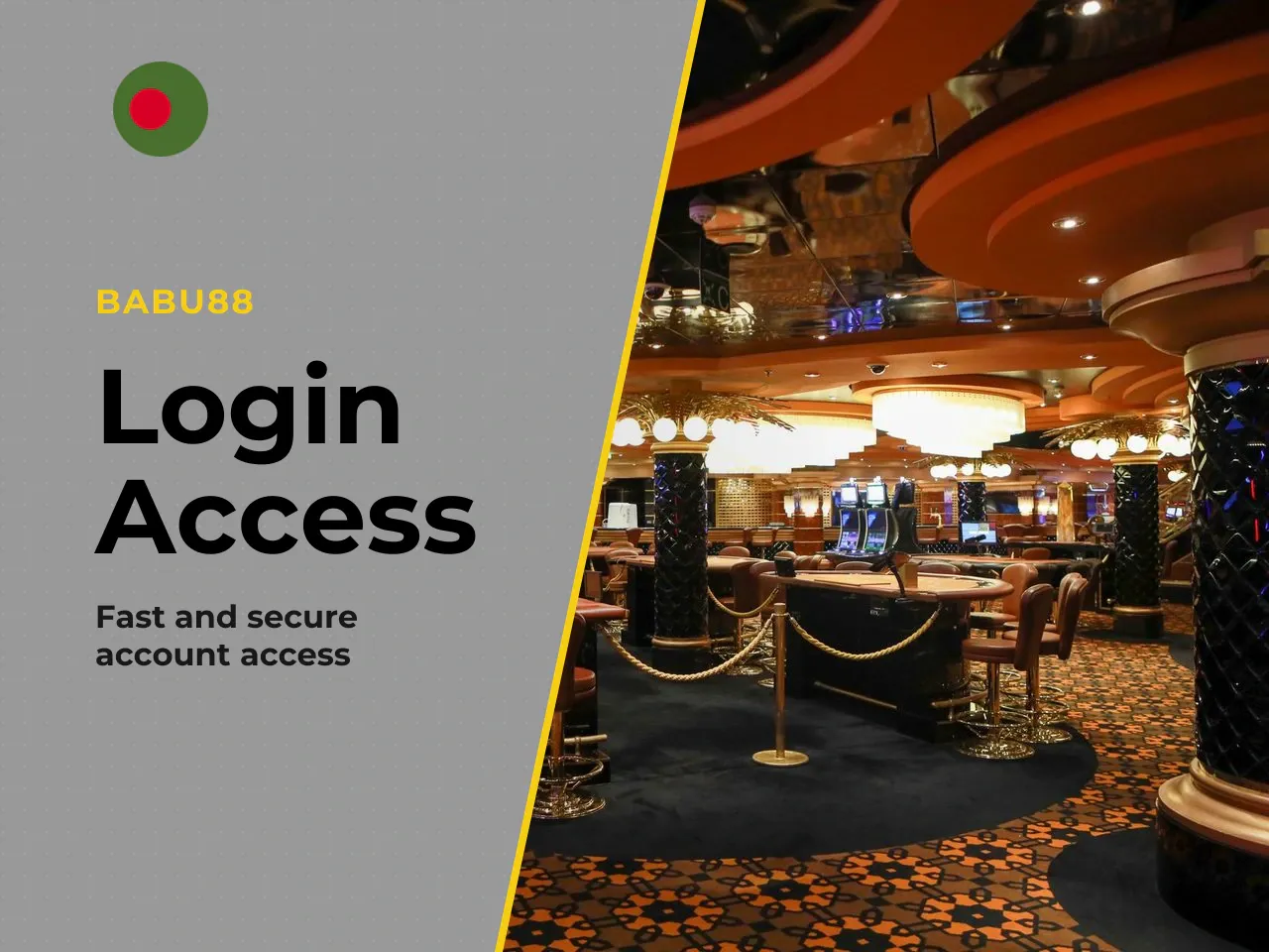 How to Perform Babu88 Login and Open Games. The babu88 login process is a standard authentication procedure through a login window that, in a couple of clicks, transitions the user from guest status t