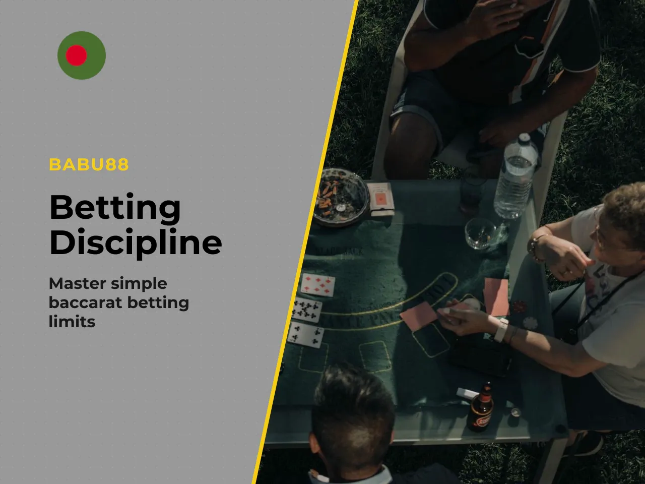 Simple betting discipline for new players. Beginners should set a fixed bet size and a loss limit **before** sitting down at the table. Write the number down if it helps. Never increase the stake to r